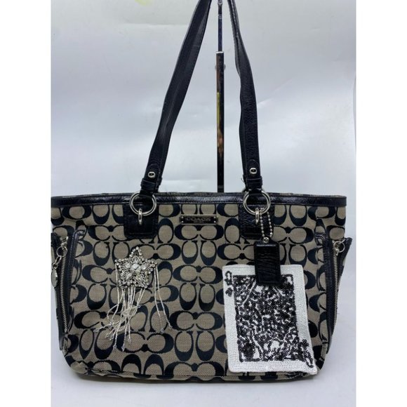 Coach Black Tote Bag Customized W/ embellishments - Picture 2 of 14